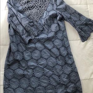 Blue lace dress